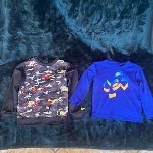 Two athletic shirts - 3t under armour 4T Nike Dri-fit long sleeve shirt GUC